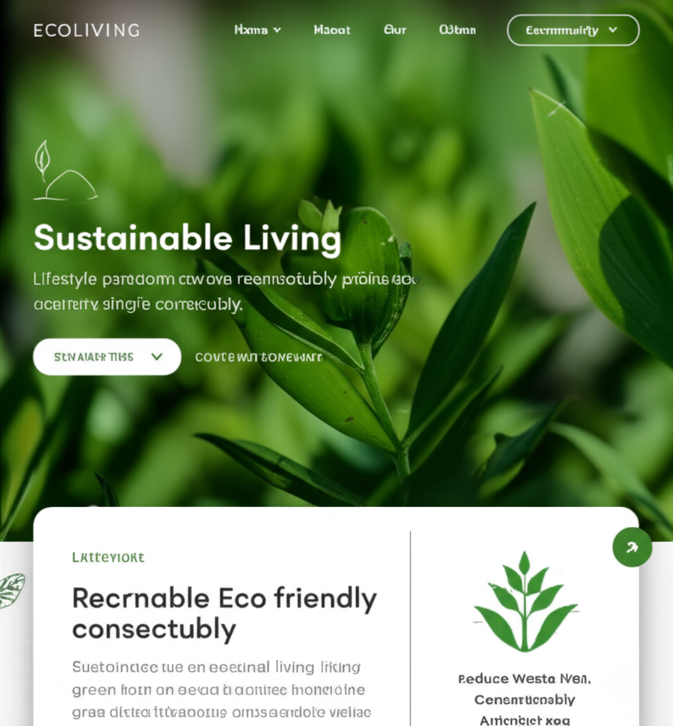 Sustainable living platform with eco-friendly solutions